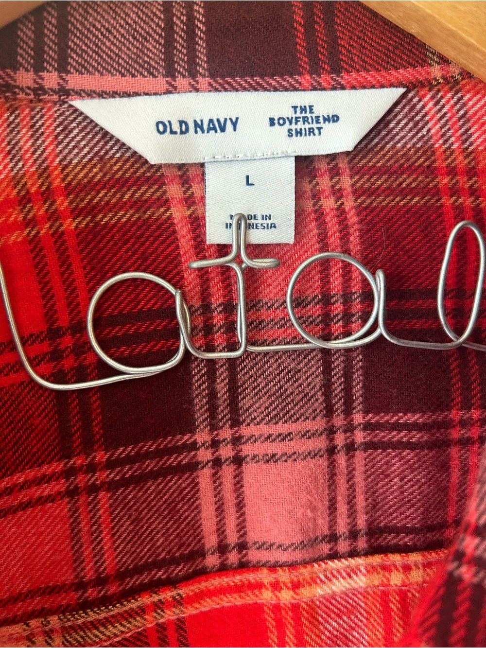 ON The Boyfriend Shirt Red Plaid Flannel - Picture 3 of 4